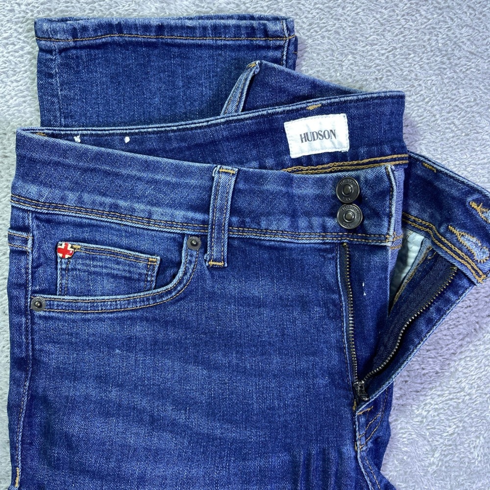 Hudson Jeans Ginny Straight Crop Skinny Dark Wash Denim Outdoors Women's Size 28